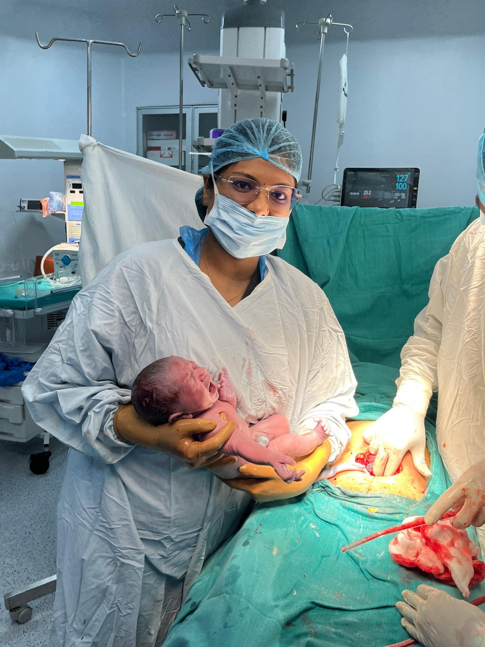 Dr. Prerna Tayal in the operating theatre